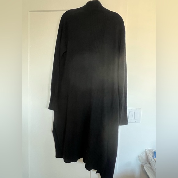 Barefoot Dreams Black Open Front Long Cardigan Sweater - Picture 4 of 9